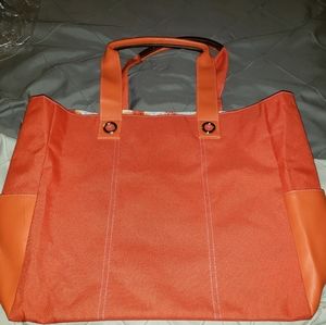 Lancome orange tote bag
